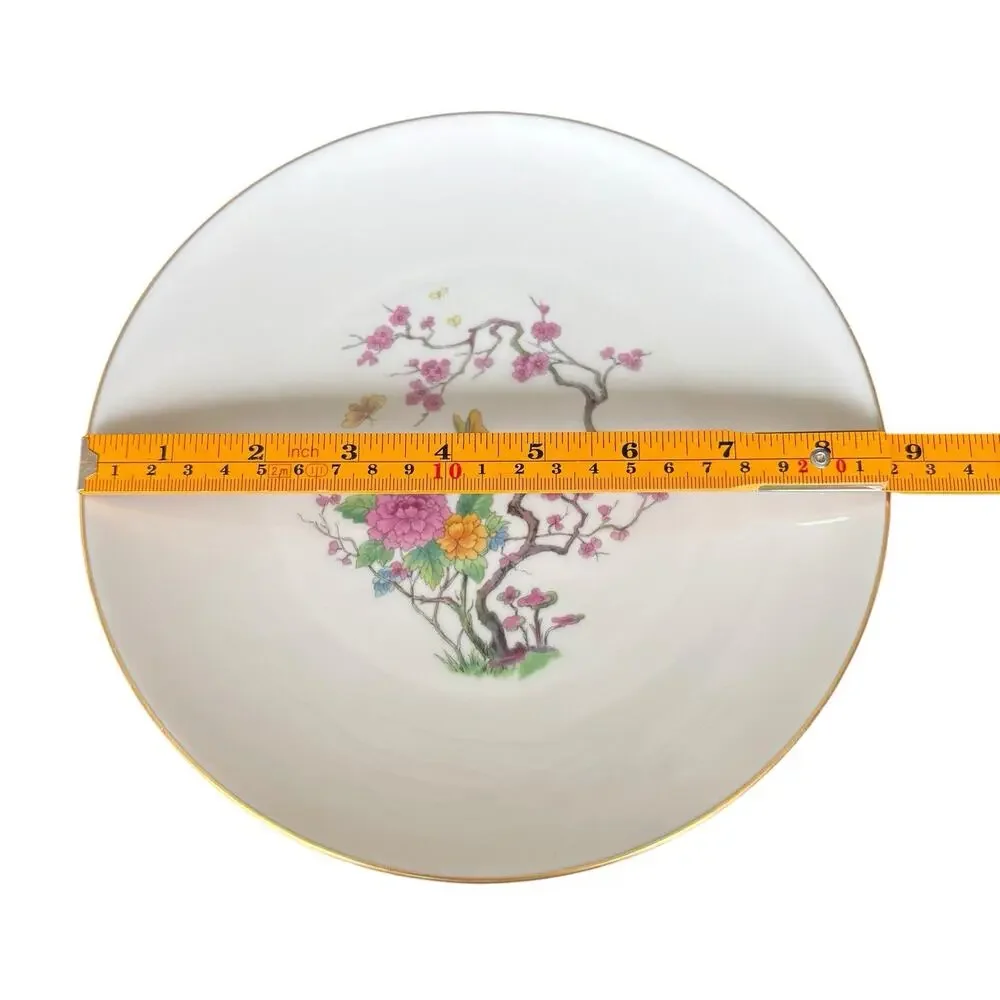 Lenox Ming Coupe X-300 5 pc Place Setting Gold Trim Floral Butterfly Dinnerware